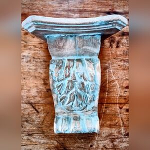 Wooden Handcrafted Korbel Blue 11 In